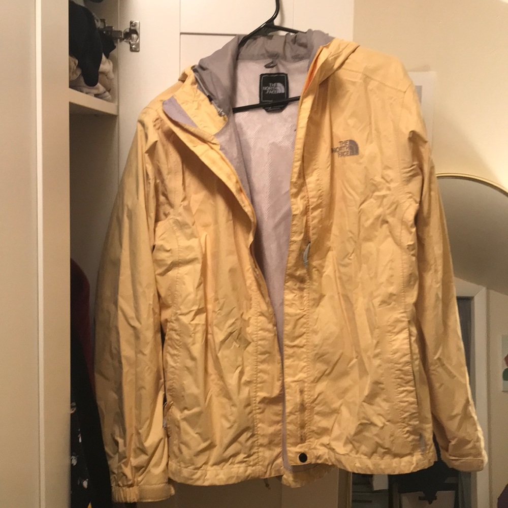 The North Face Yellow rain jacket